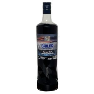 Botella de vermut rojo artesanal de 1 litro, elaborado con vino tinto e infusión de hierbas naturales.